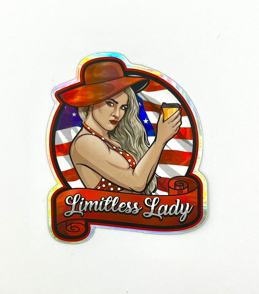 Limitless Lady Holographic Sticker
